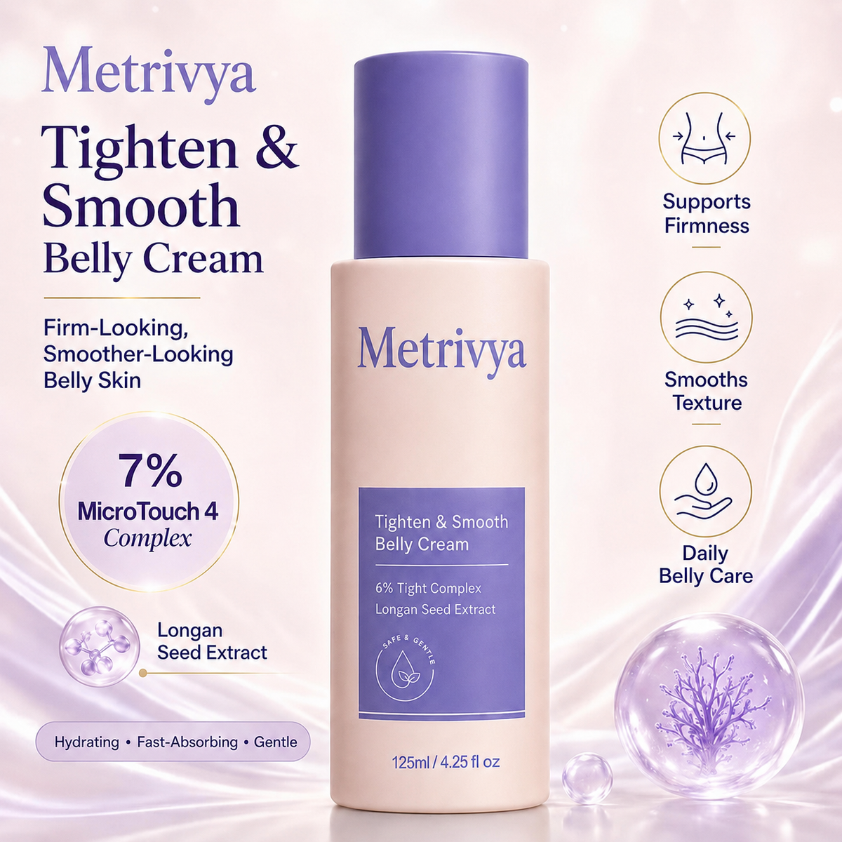 ✨ Reveal Firmer, Smoother-Looking Skin with Metrivya Belly Cream