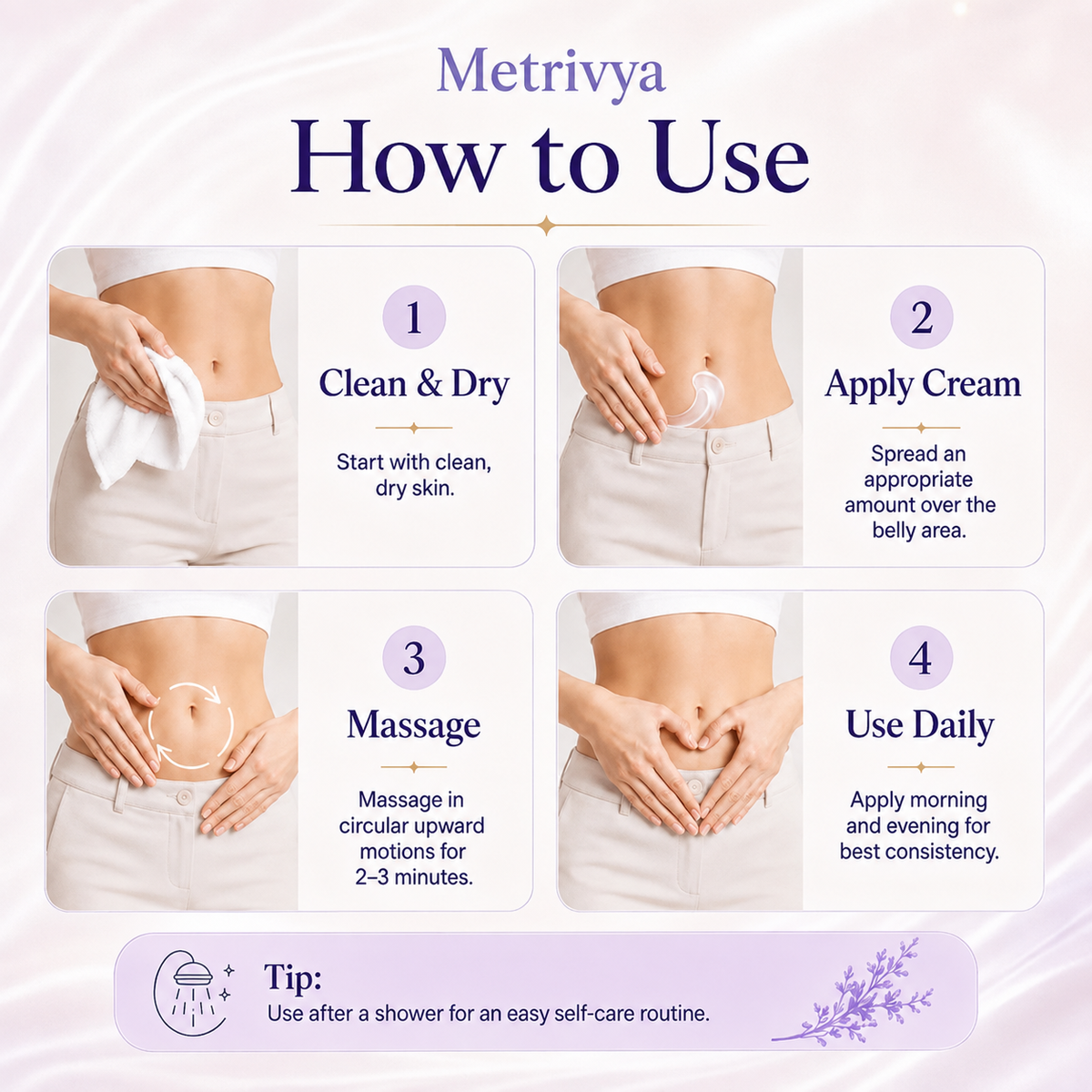 ✨ Reveal Firmer, Smoother-Looking Skin with Metrivya Belly Cream