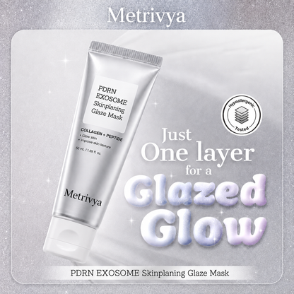 Metrivya® Exosome Skinplaning Glaze Mask✨ – Intensive Collagen Peel-Off Mask with Silicone Brush for Smooth & Radiant Skin