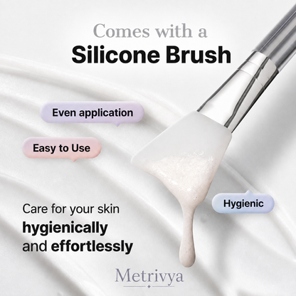 Metrivya® Exosome Skinplaning Glaze Mask✨ – Intensive Collagen Peel-Off Mask with Silicone Brush for Smooth & Radiant Skin